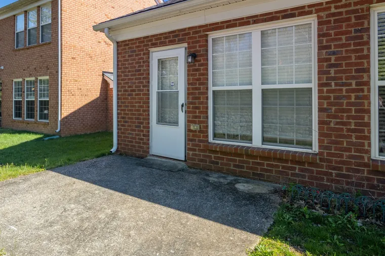 Back patio and brick exterior
